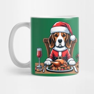 Beagle Dog Christmas Meal Mug